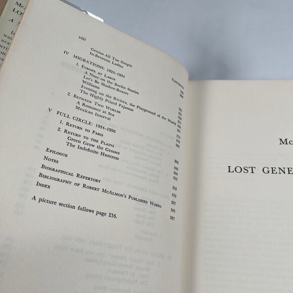 McAlmon and the Lost Generation: A Self Portrait Hardcover Book Joyce Hemingway - Picture 7 of 11